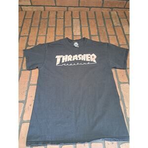 Thrasher Magazine T Shirt Mens Size M Blue Short Sleeve Skateboarding Adults